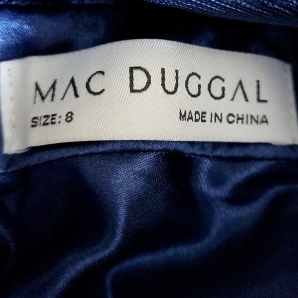 Mac Duggal Floral Velvet Embellished Fit And Flare Cocktail Dress - Picture 9 of 9